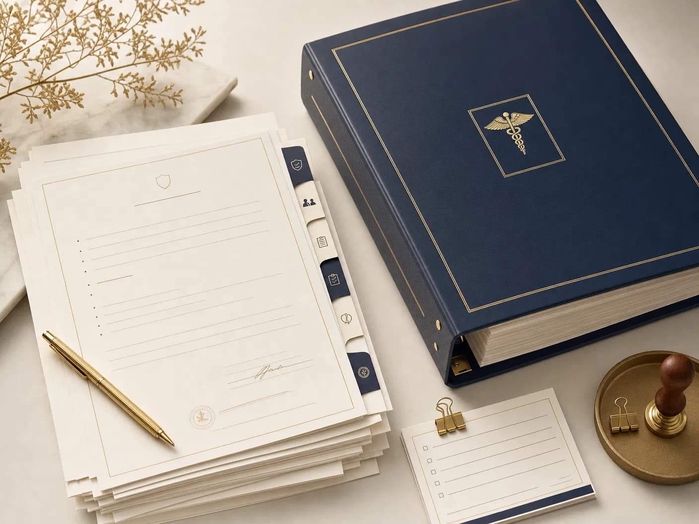Stacked policy manual and practice operations documents